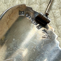 1948 Vintage Stigbert Three-Leaf Brooch in Sterling Silver – 2 inch