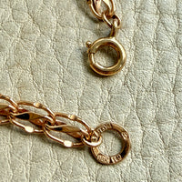 1959 Vintage Signed 18k Gold Tulip Link Chain Necklace – 16.5 Inch Length