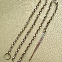 1941 Vintage Swedish Silver Lariat Rolo Necklace – 26.5 Inch Adjustable Length