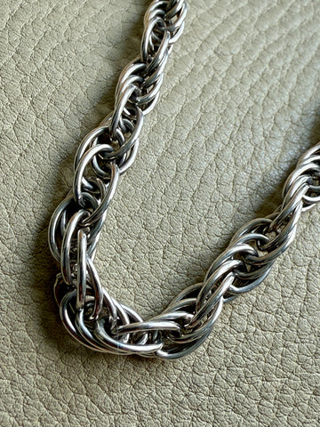 1976 Birmingham Sterling Silver Spiral Link Necklace - 19.75 inch length