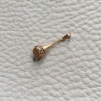 18k gold Swedish vintage charm or pendant - Small fishnet droplet