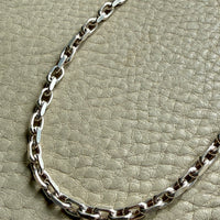 Sterling Silver Biker Link Chain Necklace - 23.6 inch length