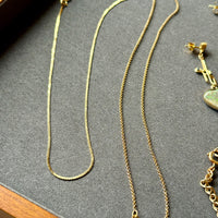 18k Gold Vintage Rolo Chain Necklace – 15.75 Inch length