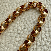 1903 Swedish Antique 18k Gold Chubby Rolo Chain Necklace with Bolt Clasp – 11.25 inches