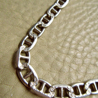 Vintage Italian Sterling Silver Mariner Link Chain – 31.25 Inch Length
