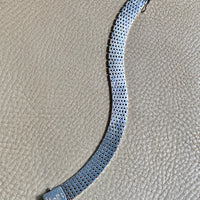 1975 Sterling silver brick link bracelet - Falköping, Sweden - 7.25 inch length