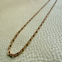Vintage Swedish 18k Gold Graduated Elongated Link Necklace – 16.5 Inch Length