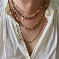 Skinny Vintage Italian S-chain in 18k gold - 16.75 inch length