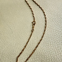 1917 Antique Swedish Double Fetter Watch Chain Necklace in 18k Gold - 17.6 inch length