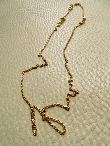 Danish Vintage 1.6mm Solid 14k Gold Biker Link Necklace – 24.75 Inch Length