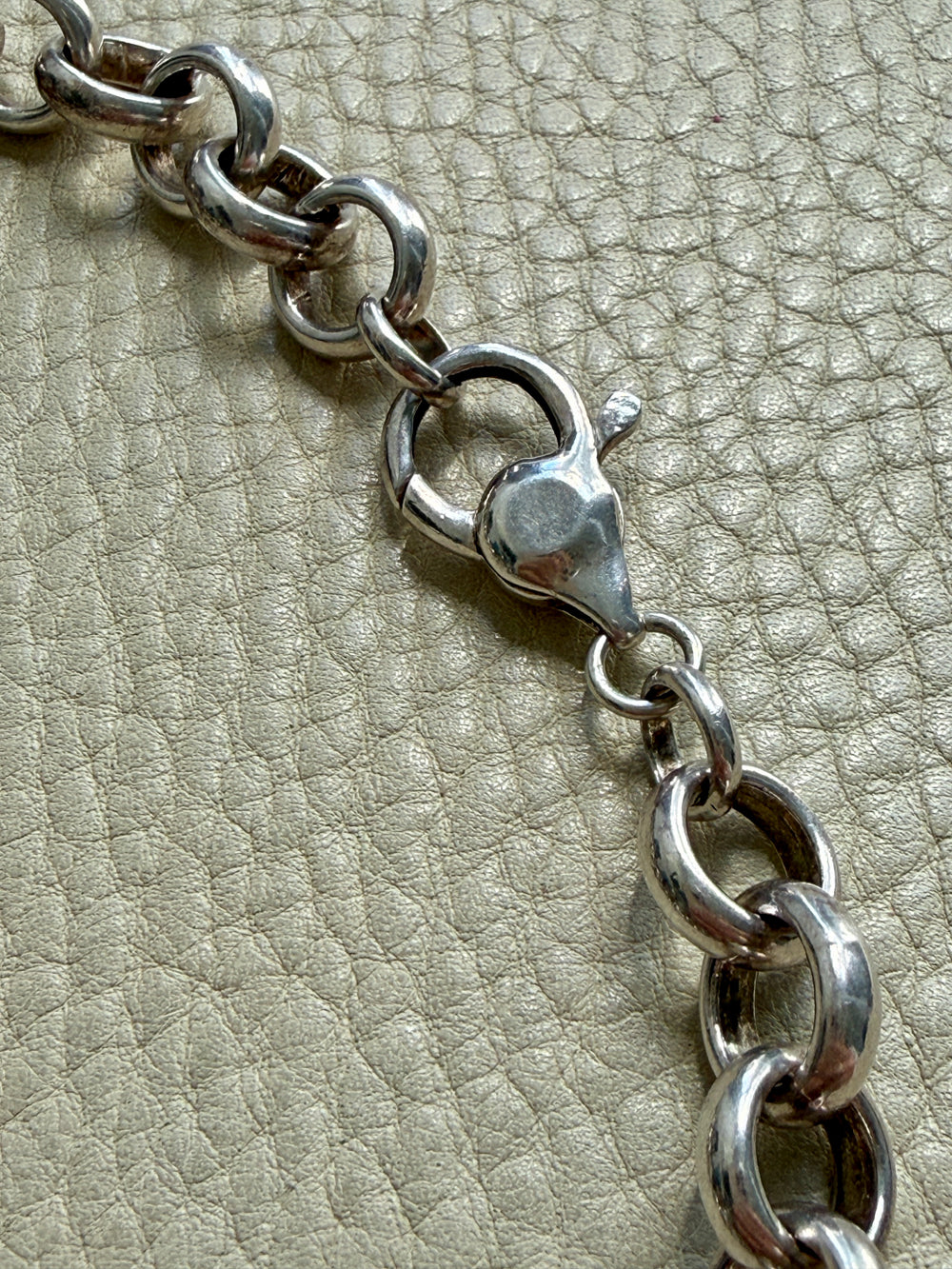 Chunky Chubby Sterling Silver Vintage Rolo Link Necklace – 18 Inch Length