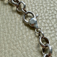 Chunky Chubby Sterling Silver Vintage Rolo Link Necklace – 18 Inch Length