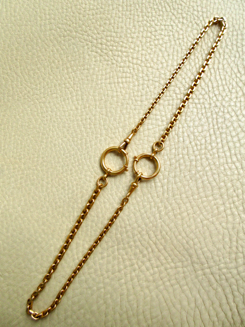 Vintage Swedish 18k Gold Biker Link Watch Chain Necklace – 20.9 Inch Length