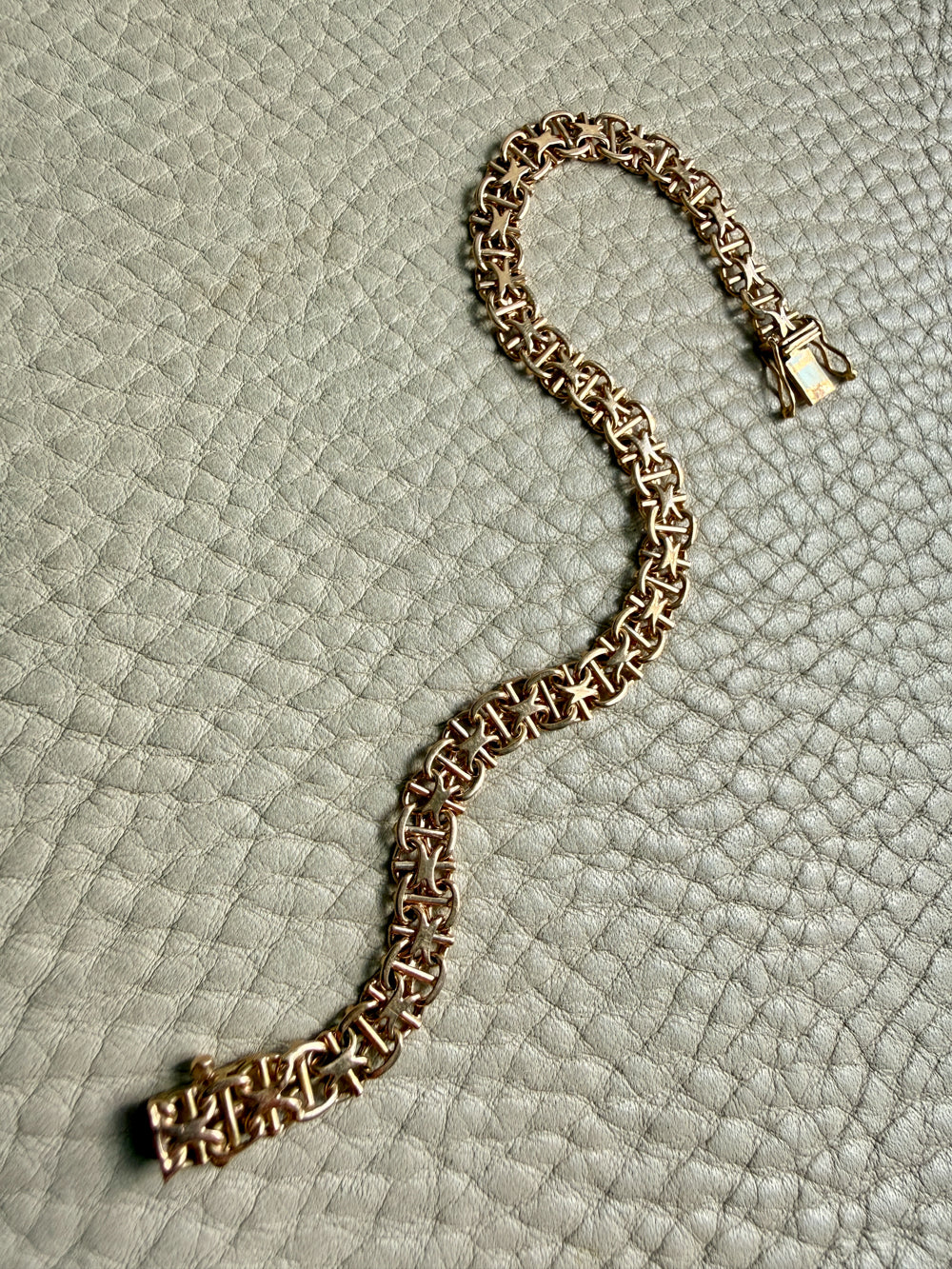 1964 Star link with bars - Bracelet in 18k gold - 7.5 inch length