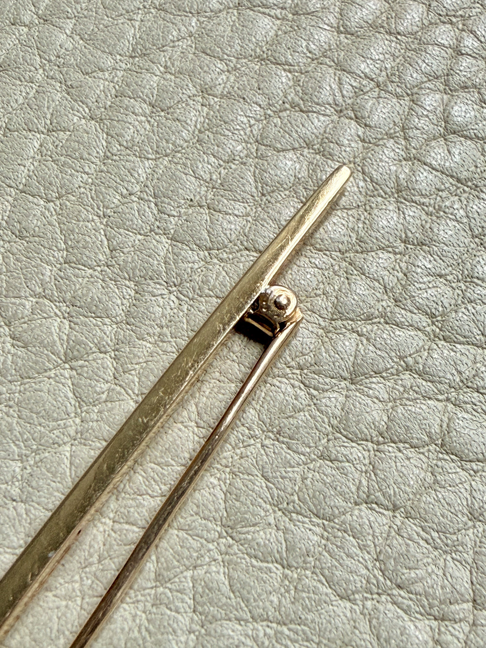 1924 Swedish Antique Long Brooch in 18k Gold - 3.6 inch length