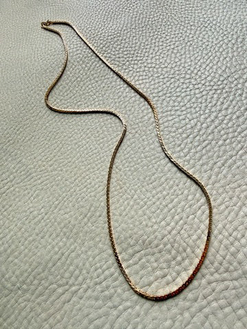 Peace Dove Link - Vintage 18k Gold Necklace - 24 inch length