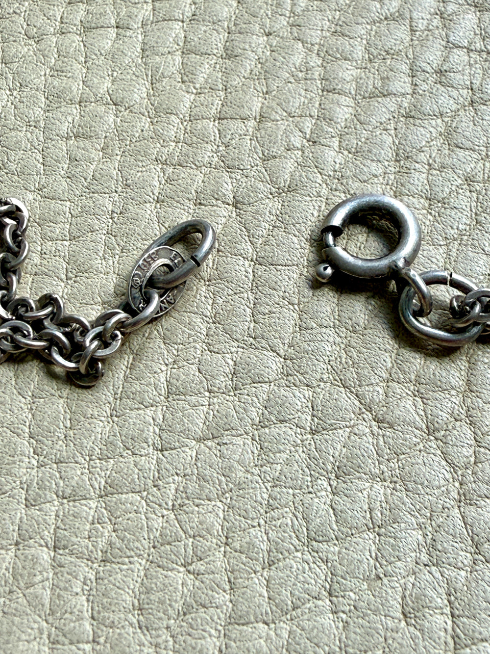 Antique Silver Cable Link Double Strand Necklace - 30 inch doubled length - adjustable