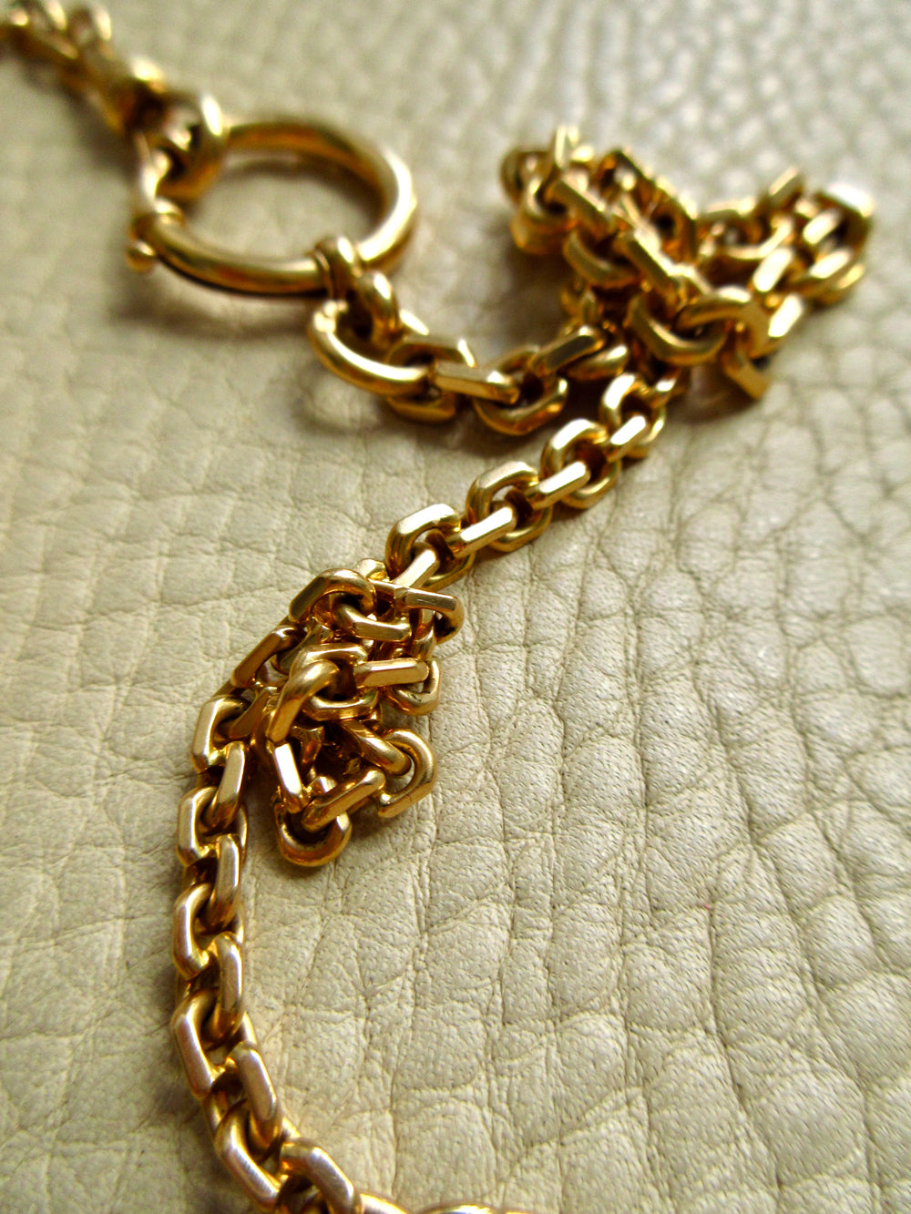 Vintage Swedish 18k Gold Biker Link Watch Chain Necklace – 20.9 Inch Length