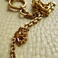 Vintage Swedish 18k Gold Biker Link Watch Chain Necklace – 20.9 Inch Length