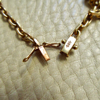 Chunky Vintage Danish 14k Gold Biker Link Chain Necklace – 17.7 Inch Length
