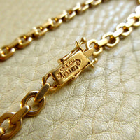 1950 Swedish Vintage Biker Link Bracelet 18k Gold – 8.1 Inch Length