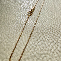 Skinny Antique Double Fetter Watch Chain Necklace 18k Gold – 17.5 Inch Length