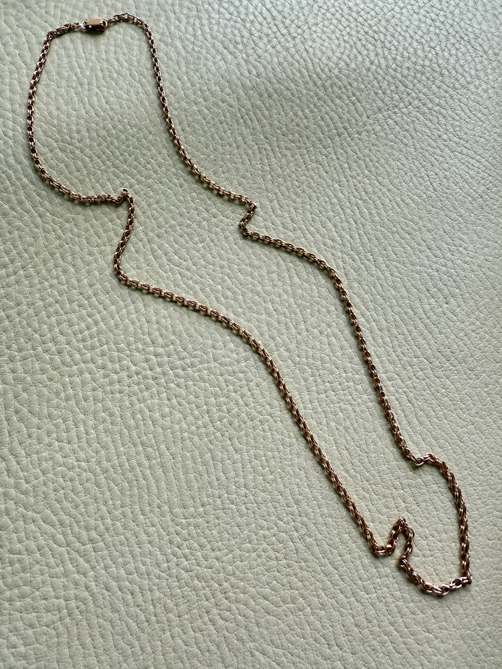 Foxtail Link Chain Necklace in 18k Solid Gold - 25.75 inch length