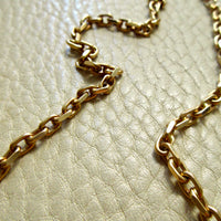 Chunky Vintage Danish 14k Gold Biker Link Chain Necklace – 17.7 Inch Length