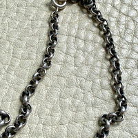 Vintage Silver Rolo Link Necklace- 30 inch length