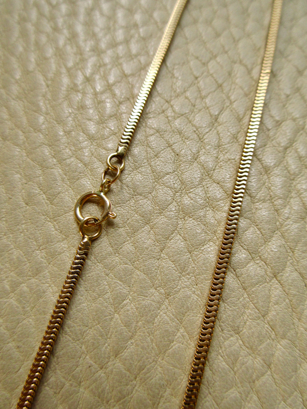 Vintage Snake Chain Necklace 14k Gold – 18.5 Inch Length