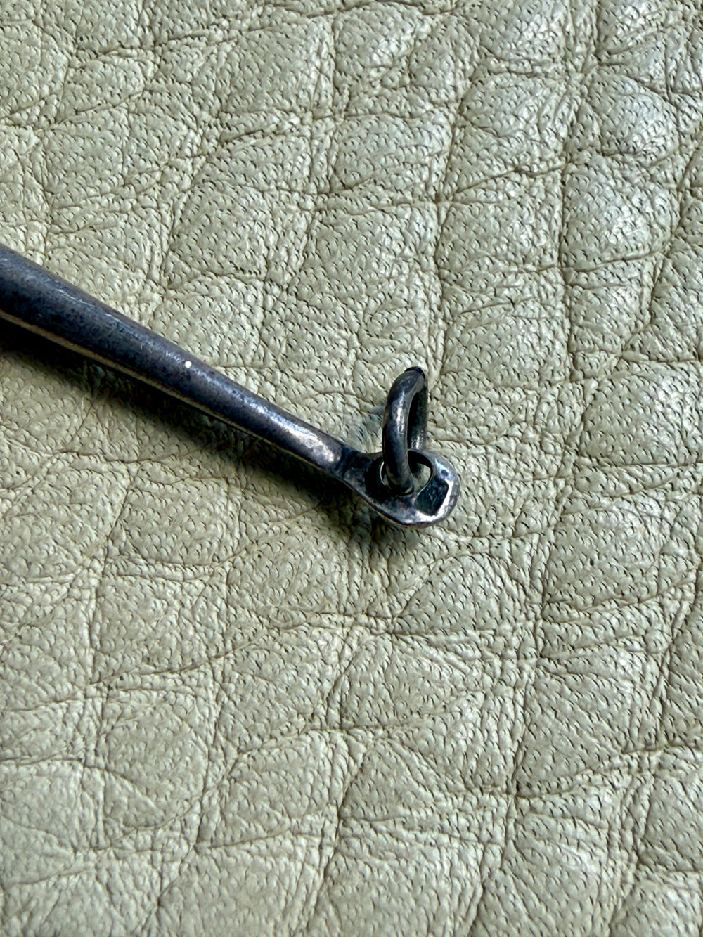 Dutch Antique Silver Pendant - Sewing Tool - 3.2 inch length