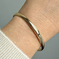 SOLID! 30 gram Vintage 14k Gold Bangle Bracelet – 8 Inch Interior Circumference