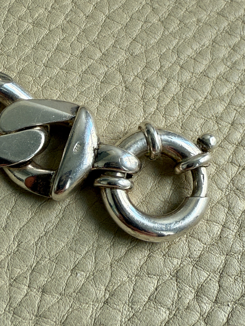 CHUNKY!! Sterling Silver Curb Chain Necklace - 20 inch length