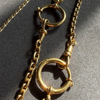 Vintage Swedish 18k Gold Biker Link Watch Chain Necklace – 20.9 Inch Length