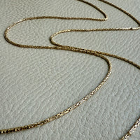 Antique Byzantine Link Necklace in 14k gold - Excellent 35.75” long length!