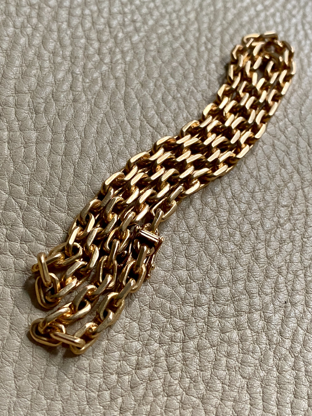 AMAZING 18k gold biker link necklace! - made in Köping, Sweden - 17 inch length