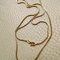 Vintage Balestra Long Length Square Foxtail link necklace in 18k gold, 27.6 inch length