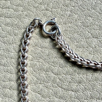 Silver Handmade Open Foxtail Link Necklace - 20 inch length
