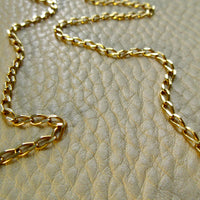 Vintage Italian Open Curb Link Chain 18k Gold – 26.5 Inch Length