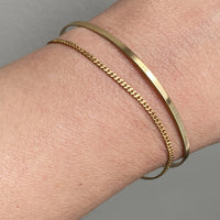 1942 Vintage 18k gold skinny curb bracelet -  7.5 inch length