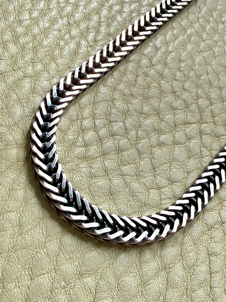 Vintage Sterling Silver Herringbone Chain Necklace ALTON & Pernilla Wiberg – 17 Inch length