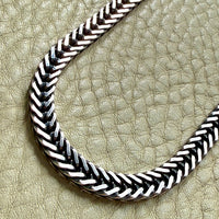 Vintage Sterling Silver Herringbone Chain Necklace ALTON & Pernilla Wiberg – 17 Inch length