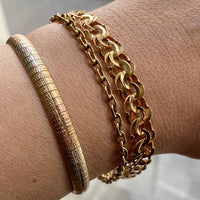 18k gold anchor link bracelet Danish antique early 1900s era