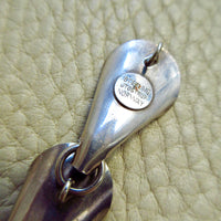 Vintage Norwegian Silver and White Enamel Shell Link Bracelet – 7.75 Inch Length