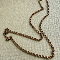 Antique British 18k Gold Belcher Chain Necklace – 21.25 Inch Length