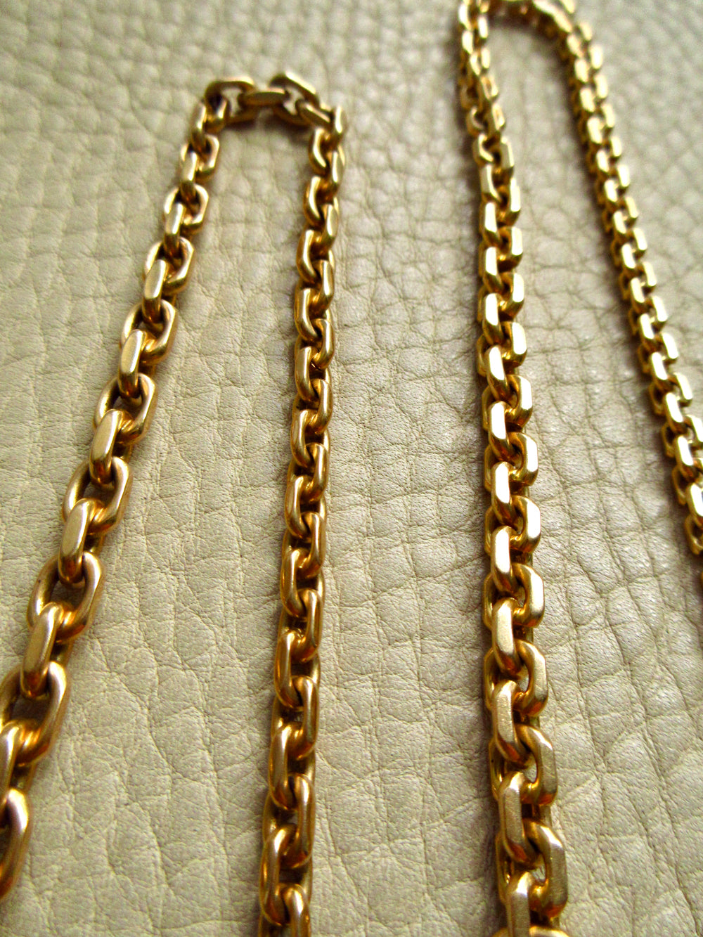 Vintage Swedish 18k Gold Biker Link Watch Chain Necklace – 20.9 Inch Length