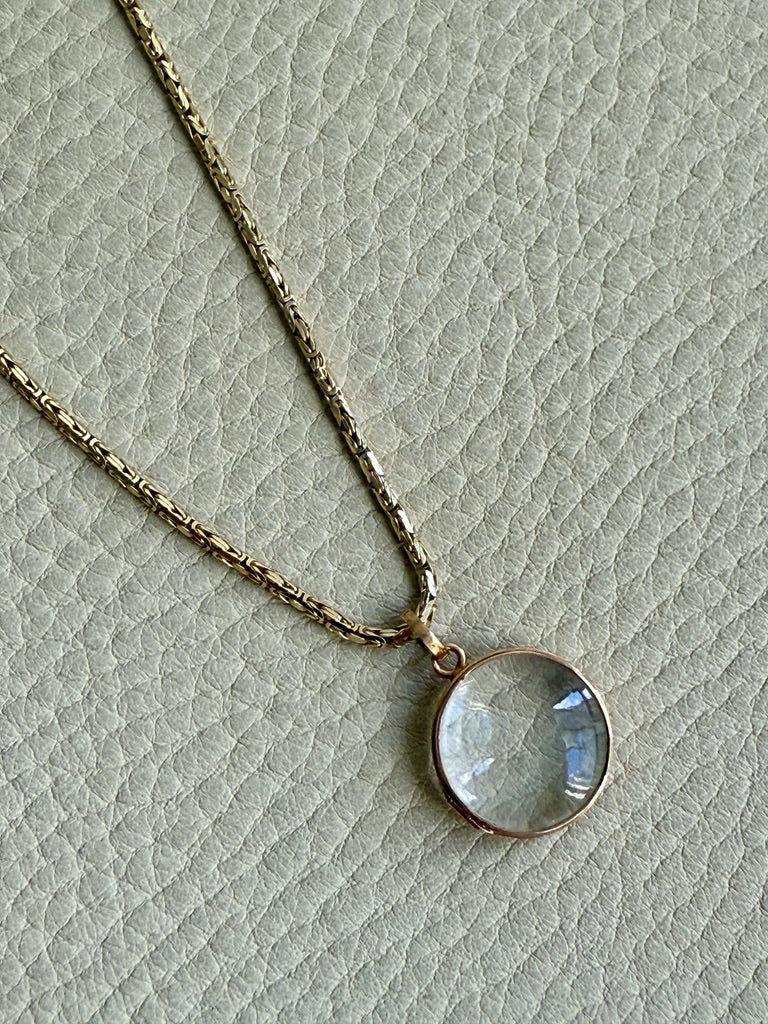 Antique Byzantine Link Necklace in 14k gold - Excellent 35.75” long length!