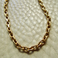 Chunky Vintage Danish 14k Gold Biker Link Chain Necklace – 17.7 Inch Length