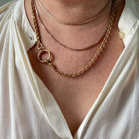 Vintage French Virola Link Chain Necklace 18k Gold – 15.75 Inch length