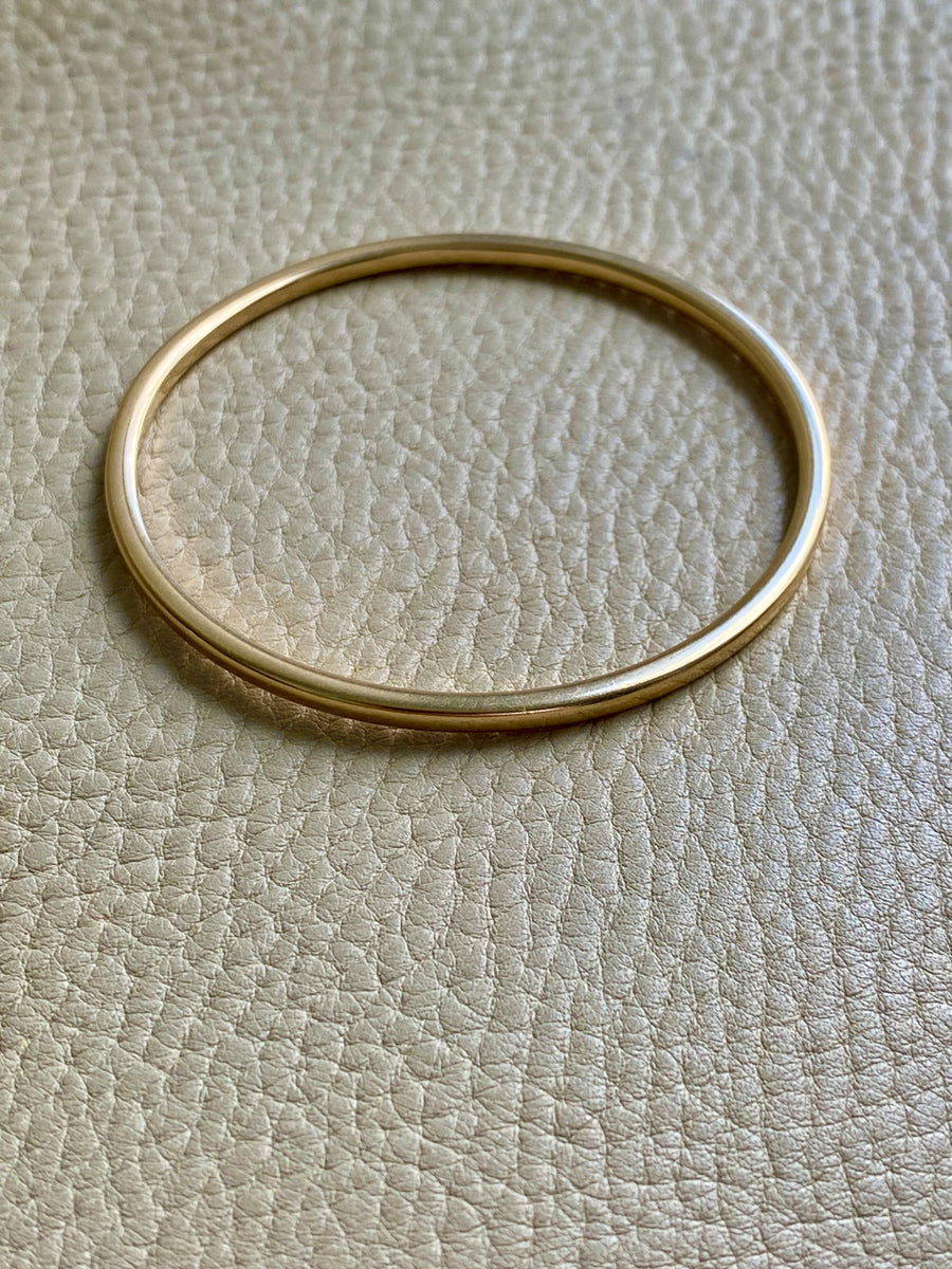 Vintage Scandinavian 14k solid gold bangle 1967-1973 - 8 inch interior circumference